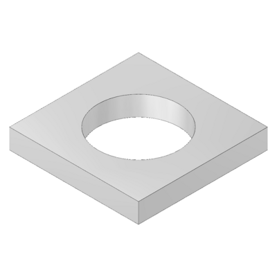 M6SW-0 MODULAR SOLUTIONS ZINC PLATED FASTENER<br>M6 SQUARE WASHER